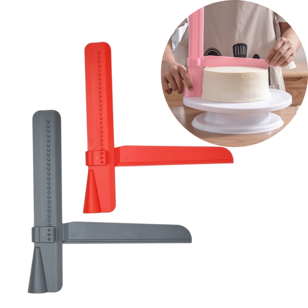 Espátula Niveladora Regulável para Bolo - Acabamento Perfeito em 90°