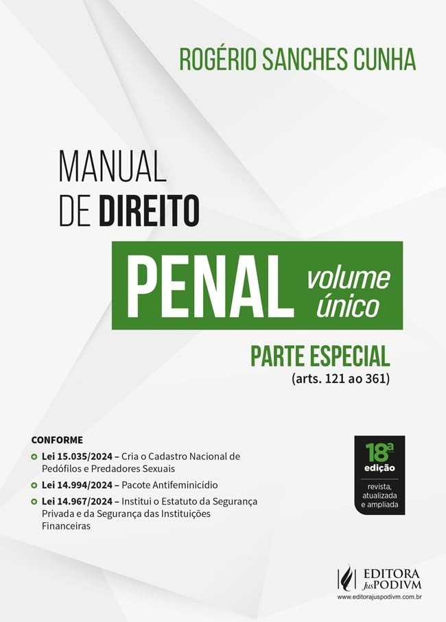 Manual Direito Penal Parte Especial - Volume Único 18ª Edição 2025 (Juspodivm)