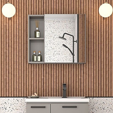 Espelheira Aço Banheiro Ameixa: Organize com Estilo!