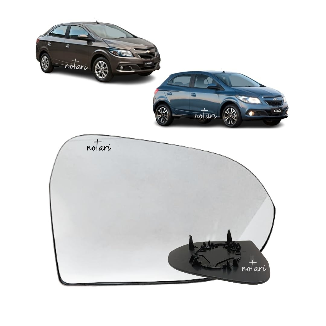 Lente Espelho Retrovisor Prisma 2013-2016 Lado Direito - Visão Clara e Segura