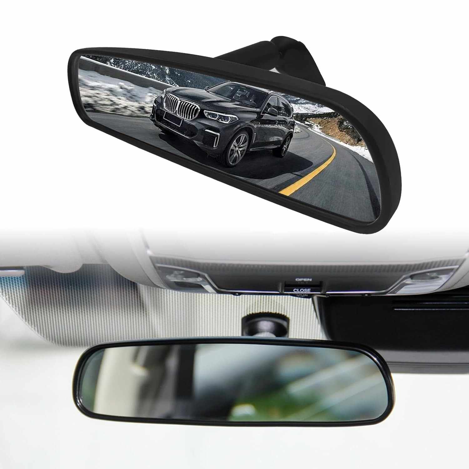 Espelho Retrovisor Interno Honda Civic, CR-V, Fit, Accord - Visão Ampliada e Segurança
