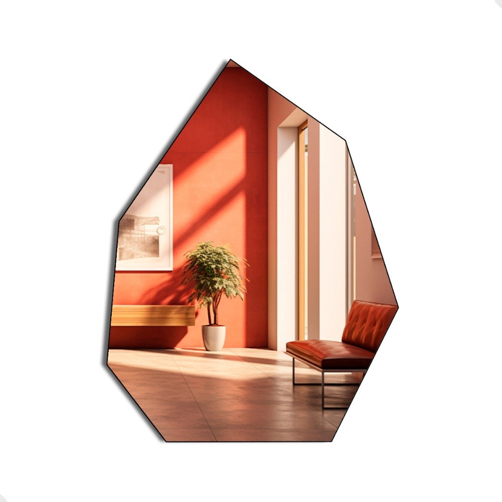 Espelho Orgânico Prisma: Design e Elegância
