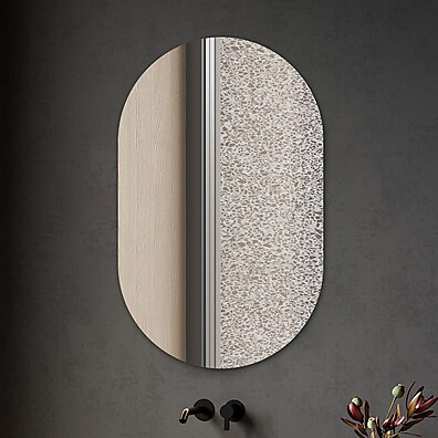 Espelho Oval Decorativo Adesivo para Sala e Quarto