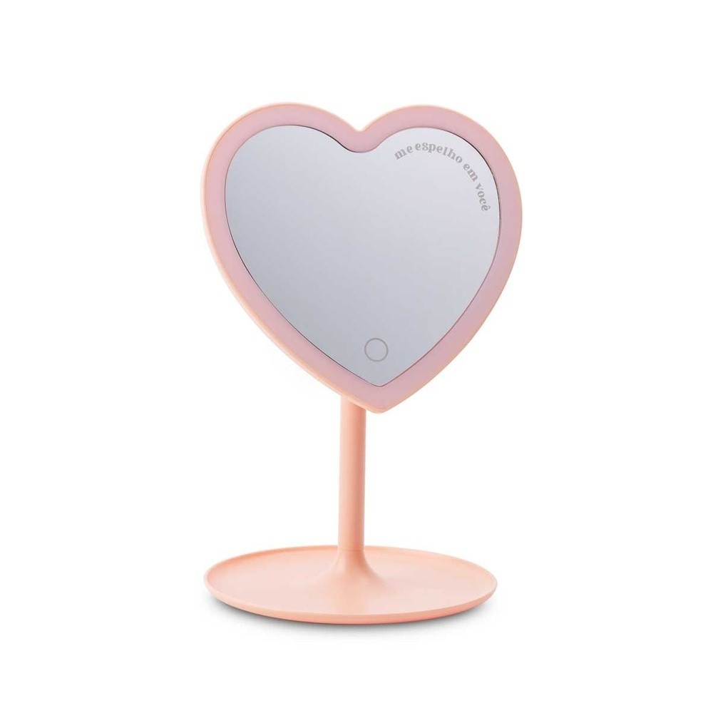 Espelho Rosa com LED: Realce sua Beleza!