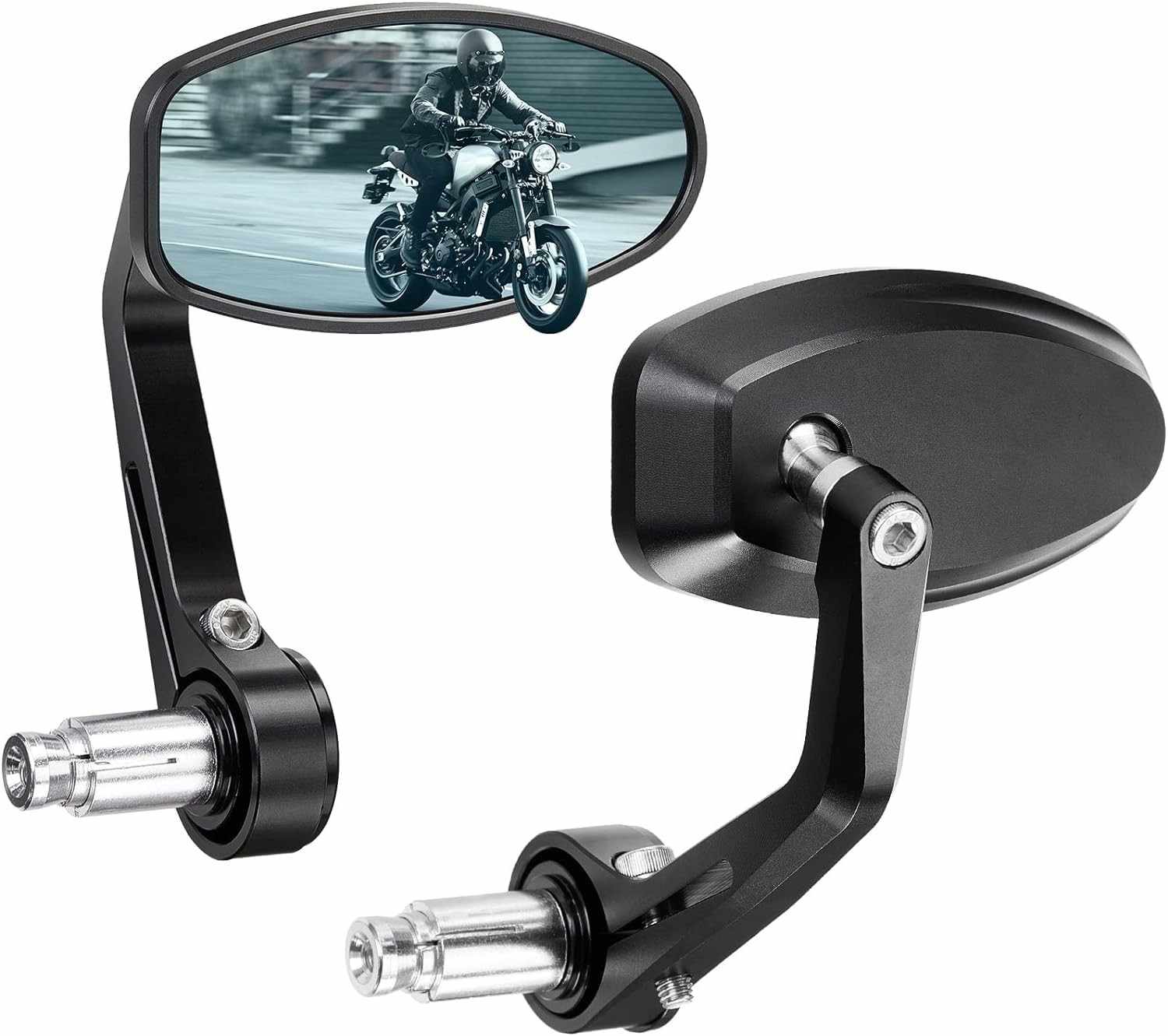 Espelho de Guidão KEMIMOTO Universal 7/8" - Alumínio CNC Antirreflexo para Motos