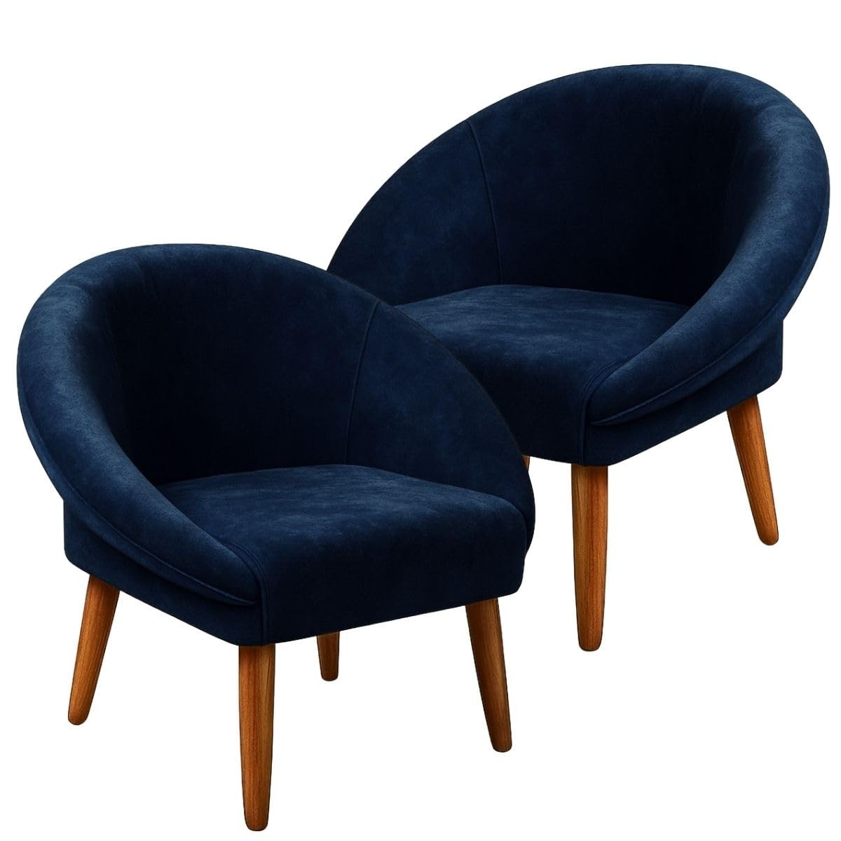 Kit 2 Poltronas Cadeira Decorativa para Sala de Espera | Estilo Elegante com Pés Palito Azul