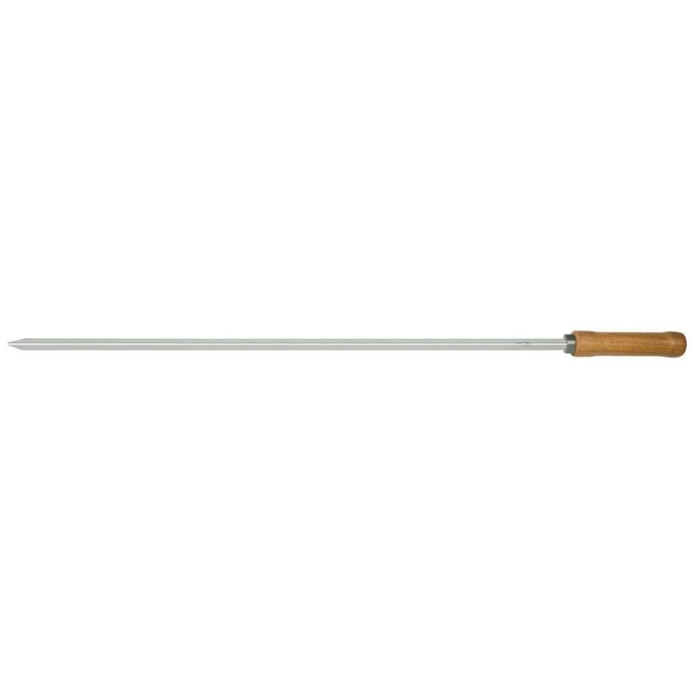 Espeto de Churrasco 85cm Mor: Aço Cromado e Madeira