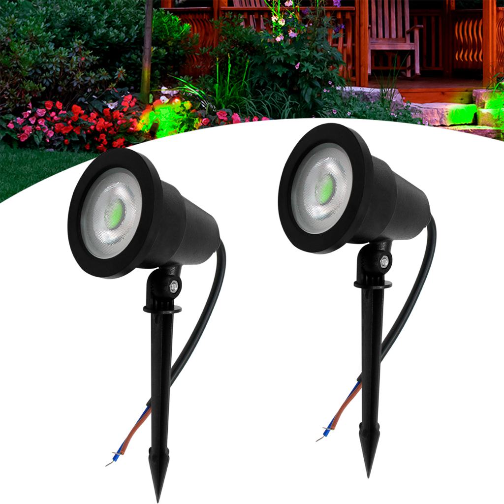 Espeto Jardim LED Verde 7W: Ilumine Seu Verde! 🌿