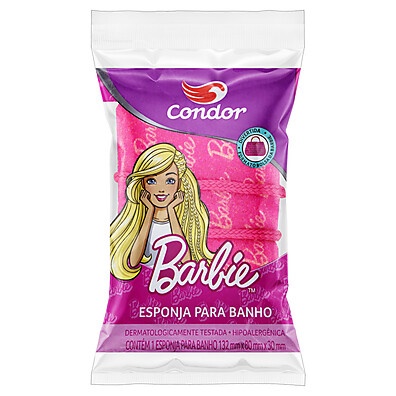 Esponja Banho Barbie: Diversão Segura!