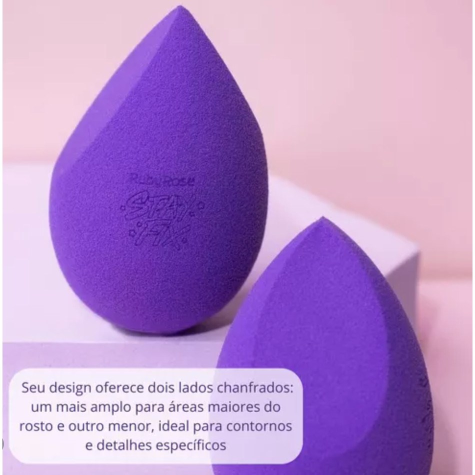 Esponja Chanfrada Ruby Rose: A Solução Perfeita para uma Base Impecável