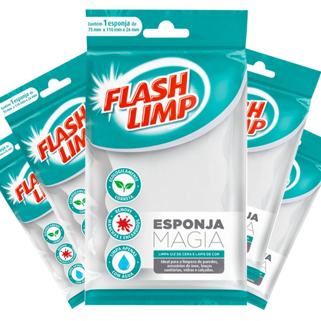 Esponja Mágica Flash Limp: Adeus, Manchas!