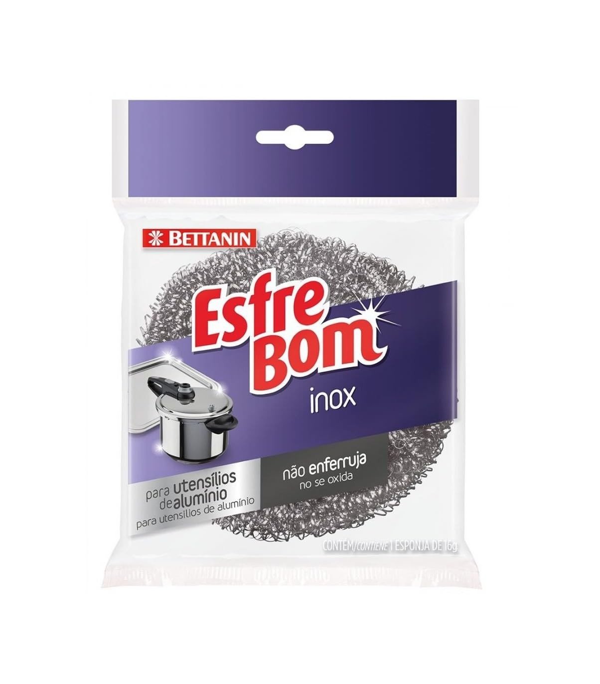 EsfreBom Esponja Aço Inox - Limpeza Profunda sem Enferrujar, Ideal para Grelhas e Espetos