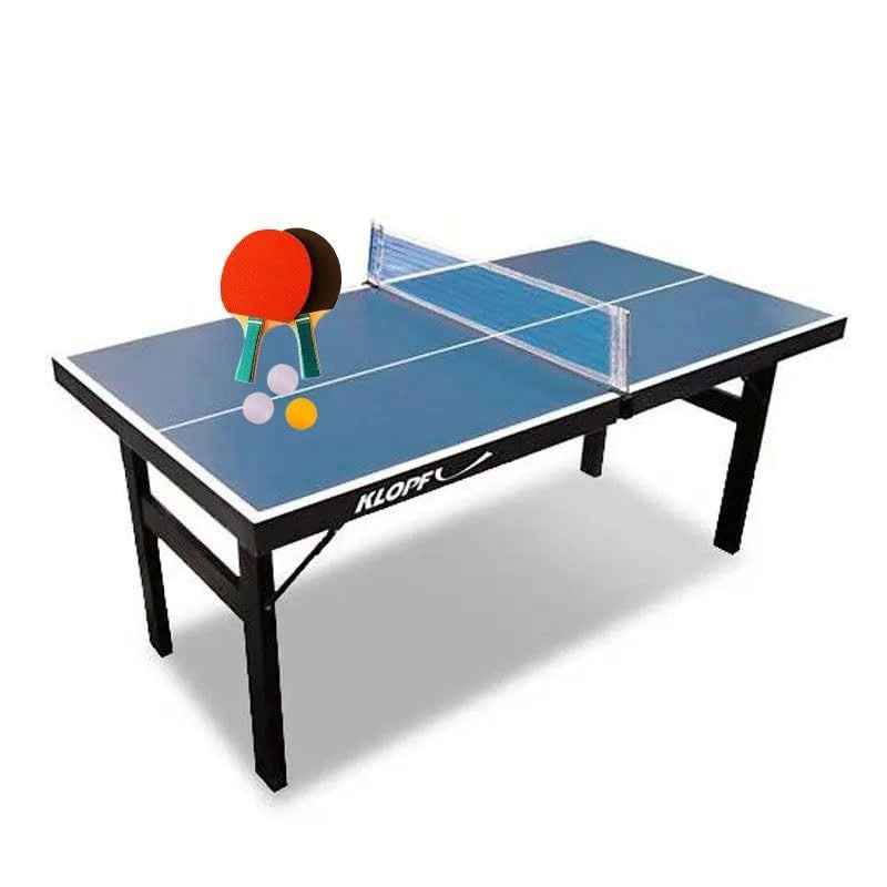 Mini Mesa de Ping Pong Júnior 1003 Klopf + Kit 5002 - Diversão Esportiva para Crianças