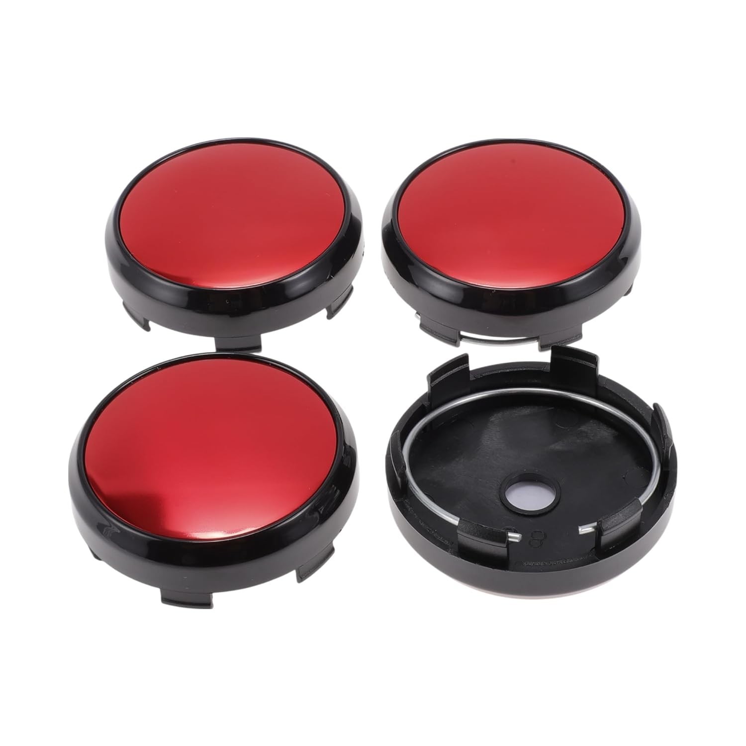 ACROPIX: 4 Tampas Centrais de Roda Universais 6.1cm/6.6cm - Design Esportivo e Durabilidade
