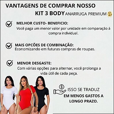 Body Canelado Feminino: Kit 3 Essenciais!