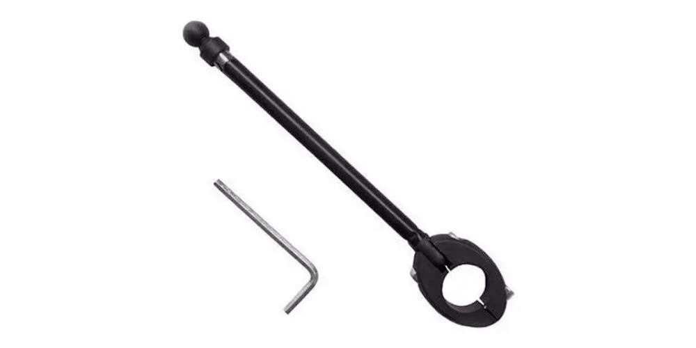Antena Corta Linha Pipa Moto Preta Guidão Inox - Segurança Essencial para Motoboys