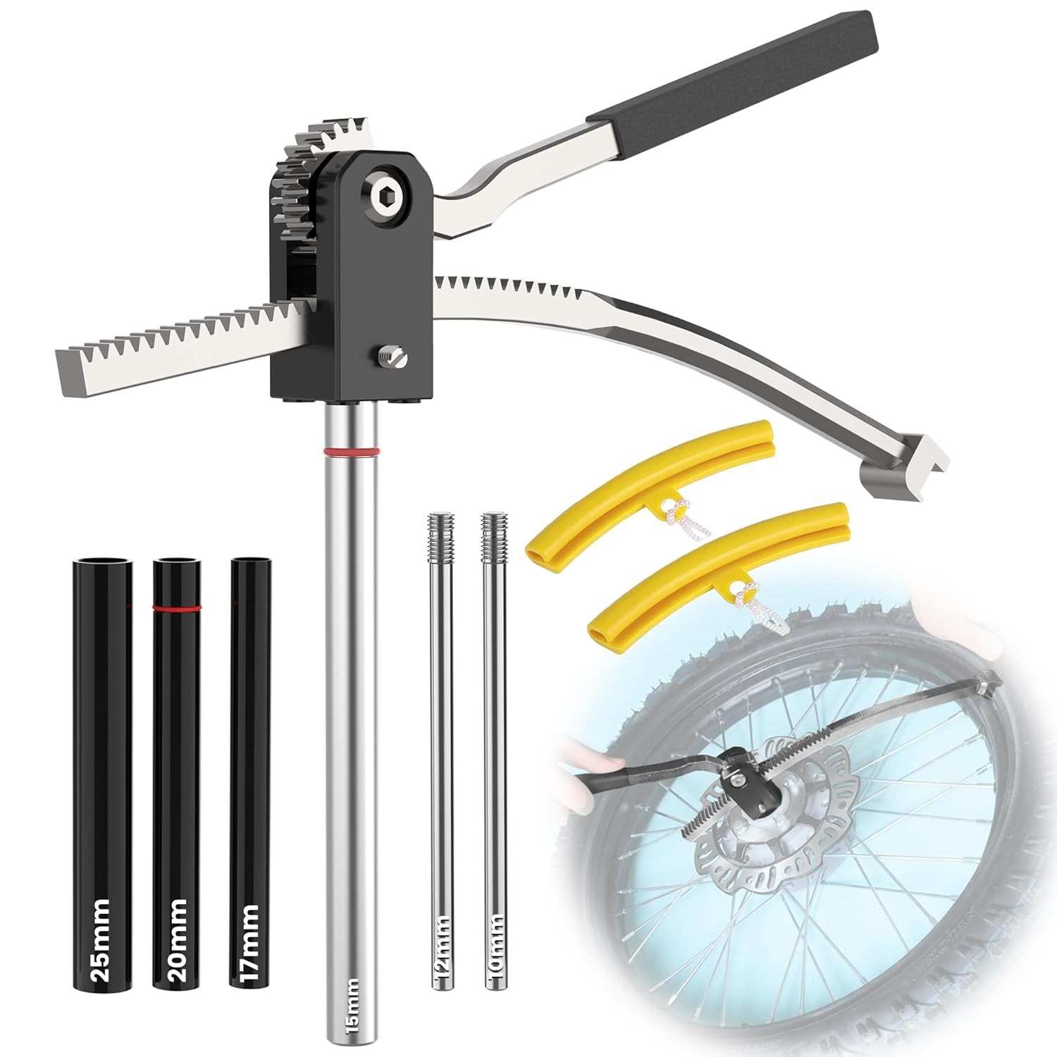 SporGain: Suporte Essencial para Troca de Pneu de Dirt Bike - Kit Portátil e Resistente
