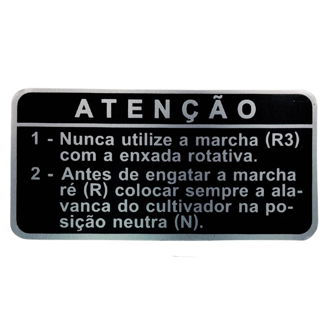 Adesivo de Atenção Marcha Ré Yanmar TC10/TC11/TC12/TC14 - Segurança Essencial