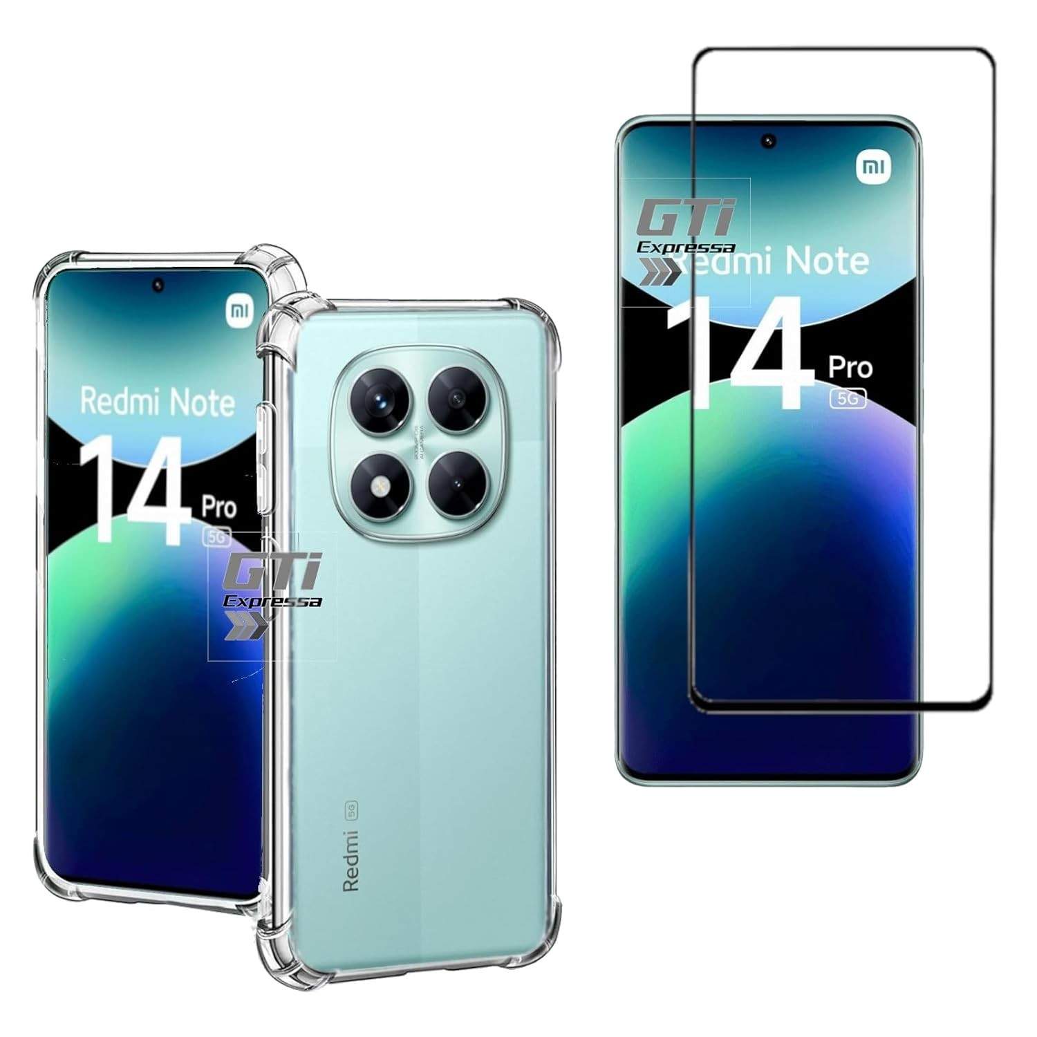 Kit Essencial: Capa Anti Impacto + Película Protetora para Xiaomi Redmi Note 14 Pro 5G