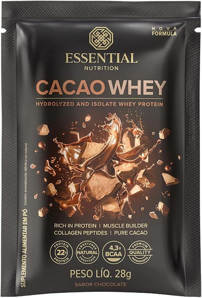 Cacao Whey Sachê Essential Nutrition 28g