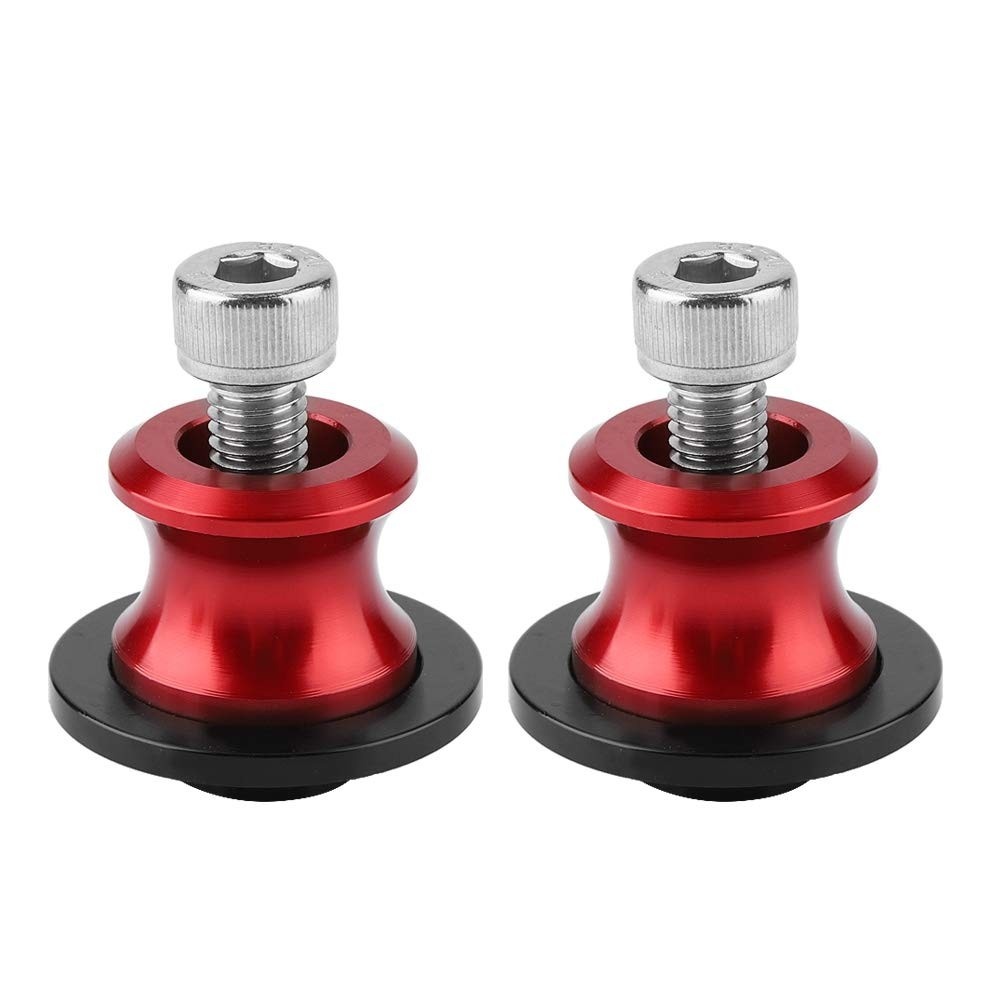 Sliders de Braço Oscilante CNC 8mm para Moto: Estabilidade e Estilo em Alumínio Premium (Vermelho)