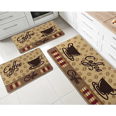 Tapetes de Cozinha Antiderrapantes: Kit 3 Peças Estampados 🤩