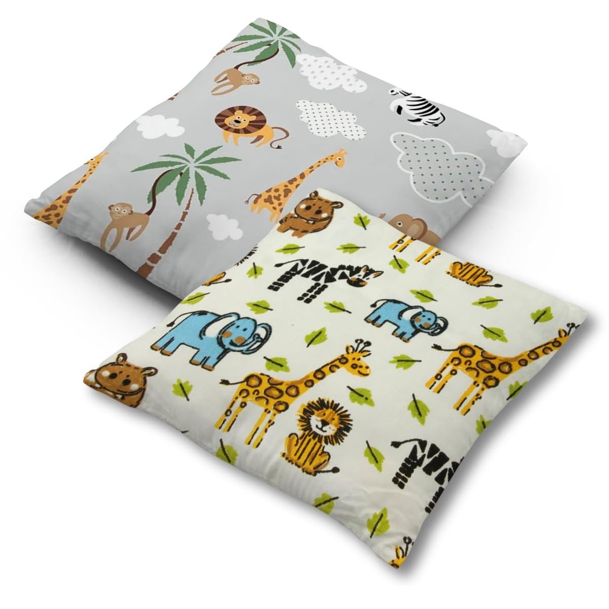 Bolsa de Sementes para Cólica de Bebê - Kit 2 Unidades com Estampas Safari Cinza e Safari Feliz