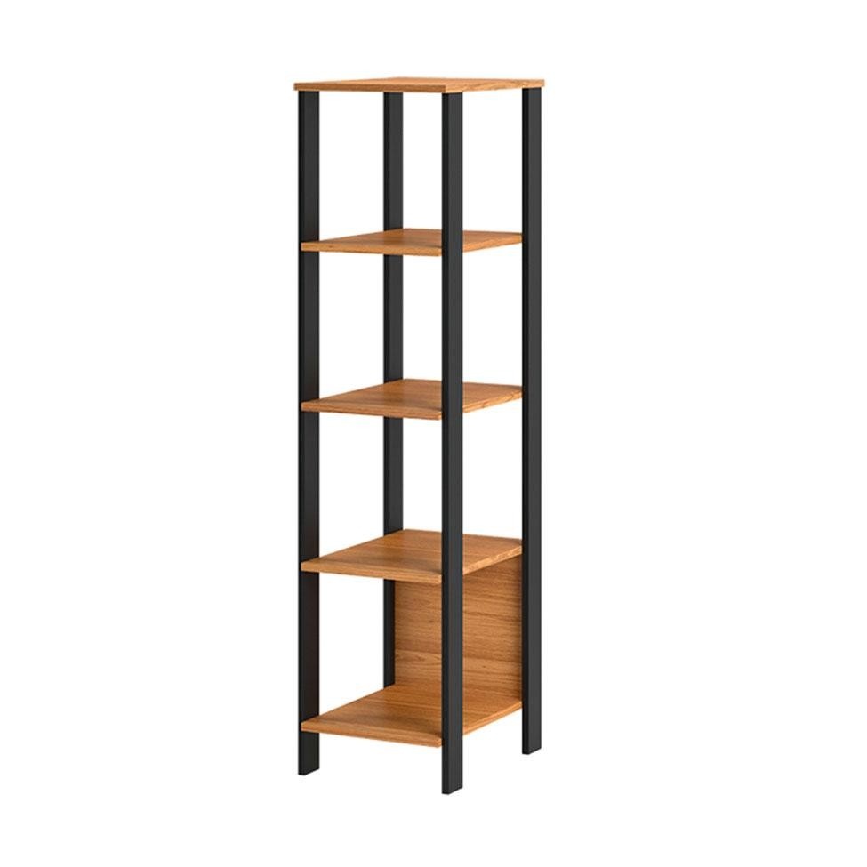 Estante Anah 33cm: Freijó e Preto Industrial