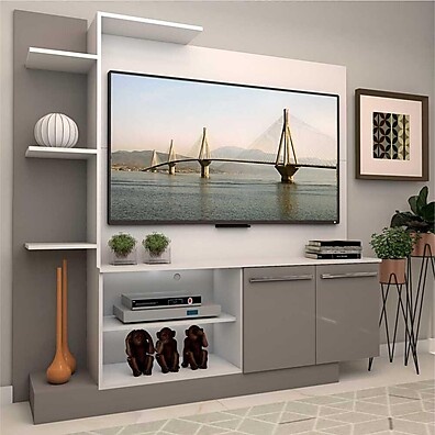 Estante com Painel TV até 55” e 2 Portas – Porto Multimóveis