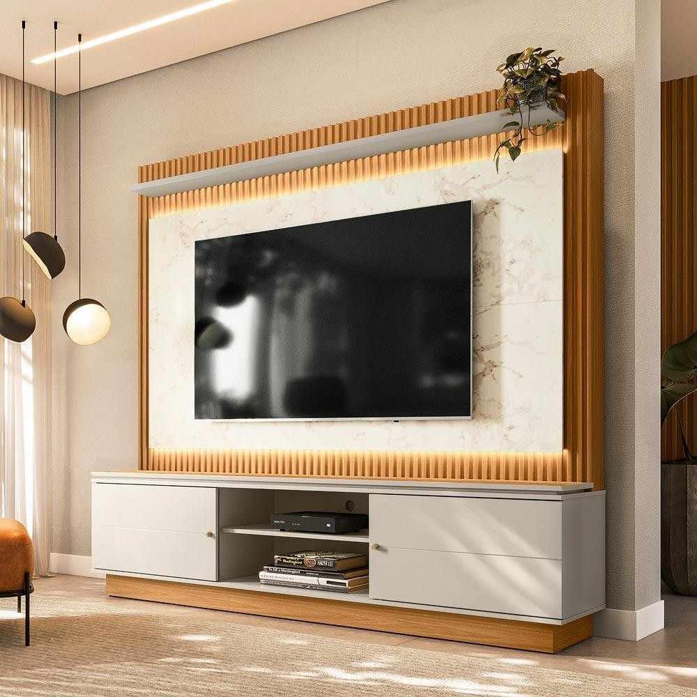Estante Home Valdivia 215cm: Elegância e LED