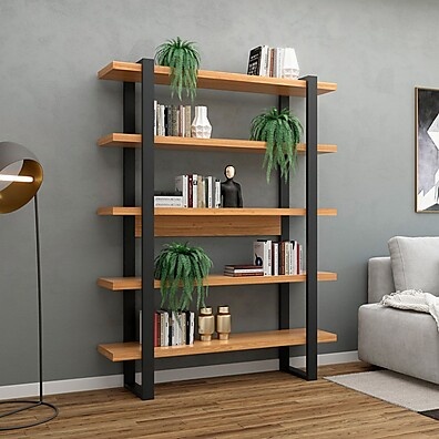 Estante Industrial Freijó/Preto: Organize com Estilo!
