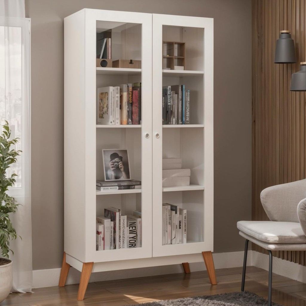Estante Jamaica: Elegância e Organização com Vidro