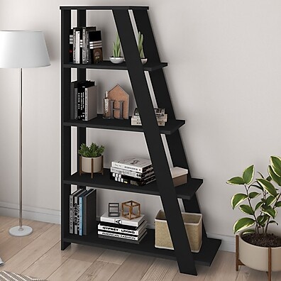 Estante para Livros Star 4 Prateleiras Preto – Organize com Estilo