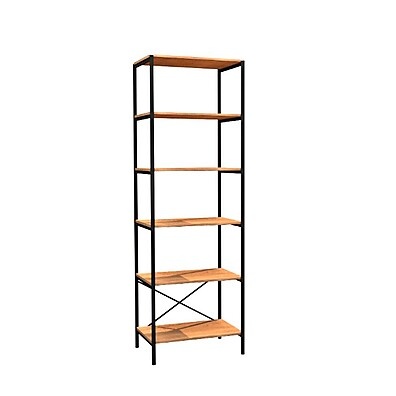 Estante Trento 180cm: Madeira e Preto