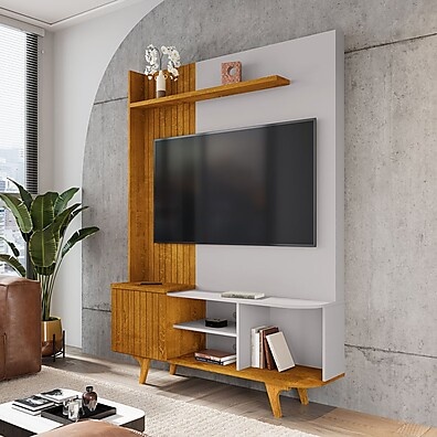 Estante TV 55" Corumbau: 1 Porta, 2 Prateleiras e Design Moderno