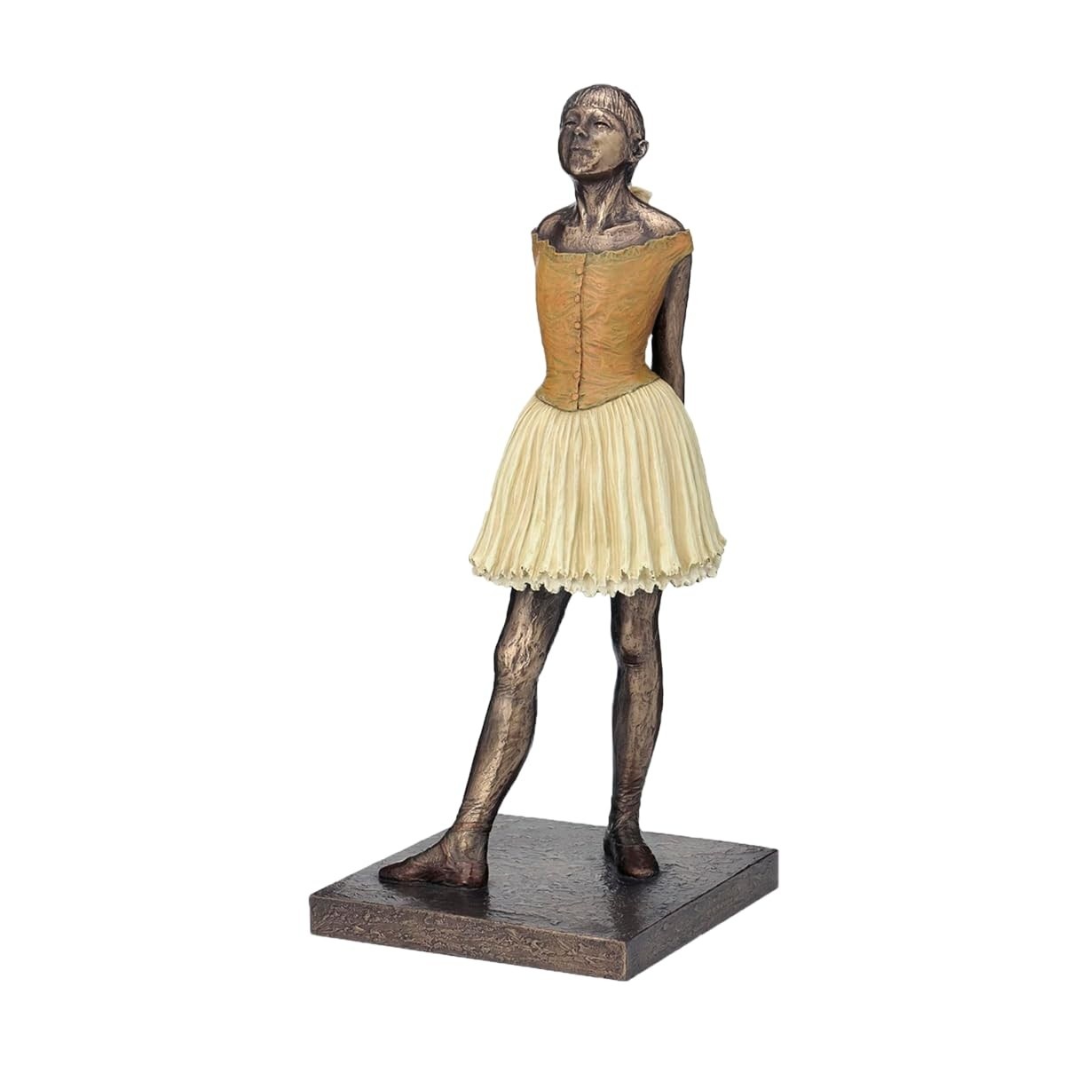 Escultura Bailarina Decorativa em Resina - Estátua Elegante 19cm para Ambientes Sofisticados