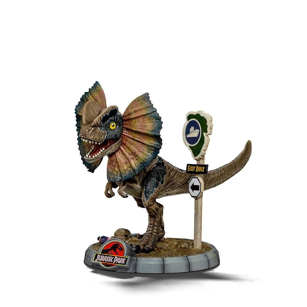 Estátua Dilofossauro Jurassic Park - Iron Studios
