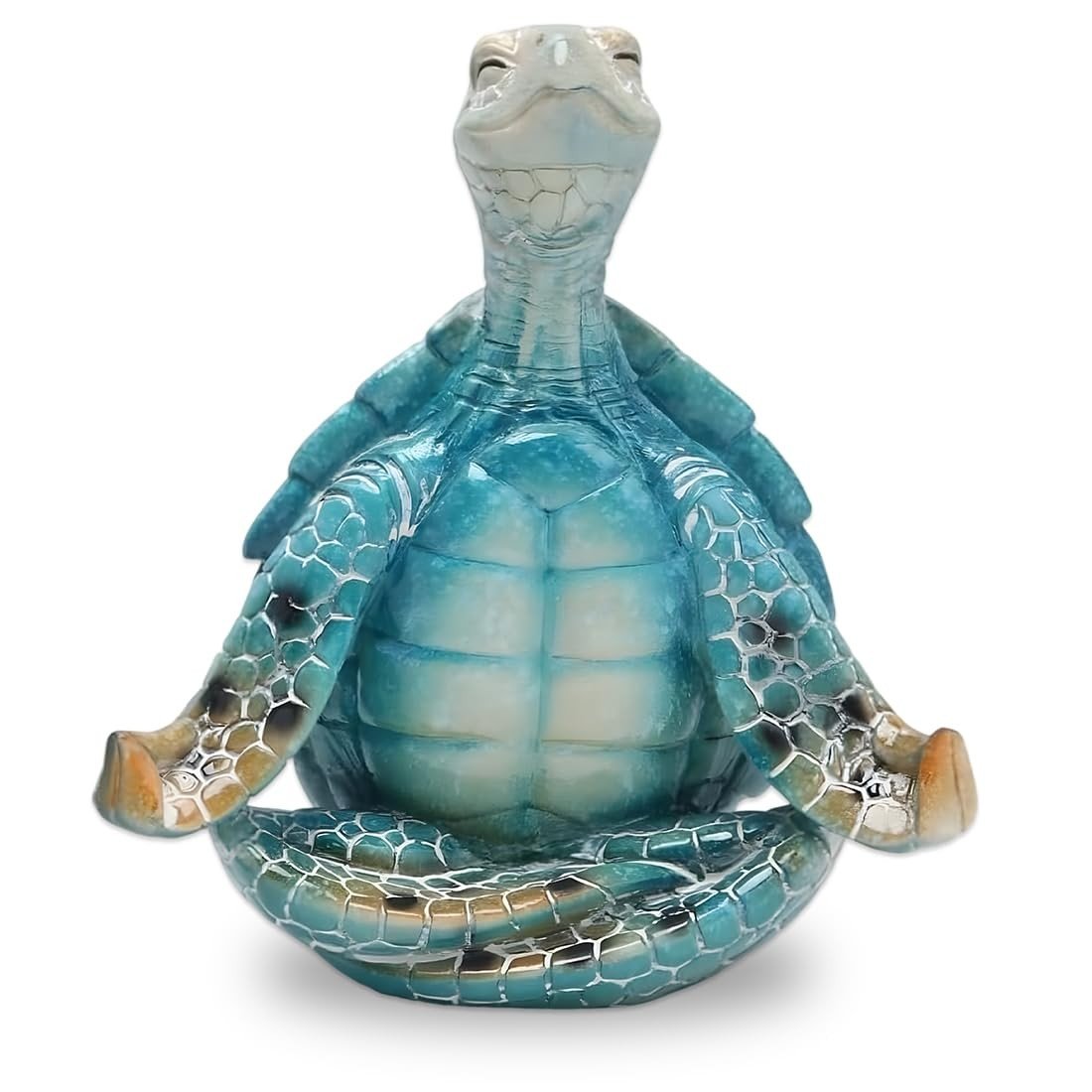 Estatueta de Tartaruga de Meditação Costeira em Resina - Decoração Zen para Ambientes Serenos
