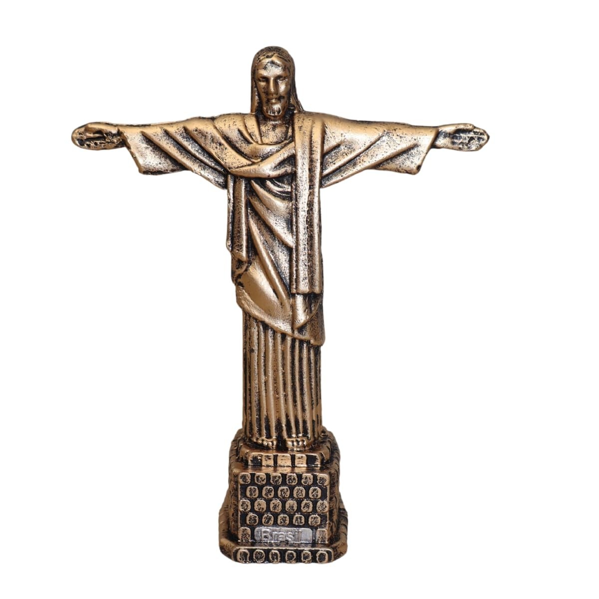 Estátueta Miniatura Cristo Redentor 18 cm em Resina - Lembrancinha Religiosa e Decorativa do Rio de Janeiro