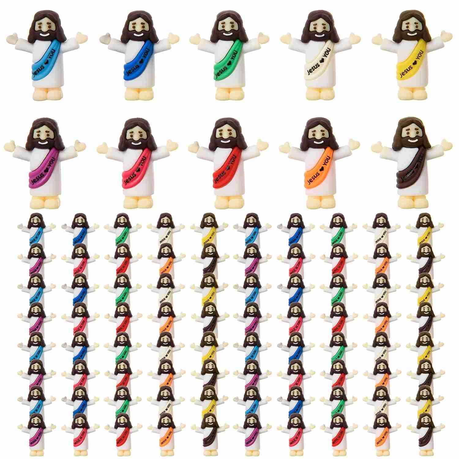 110 Peças Estatueta do Pequeno Jesus - Miniaturas Religiosas para Decoração e Presente