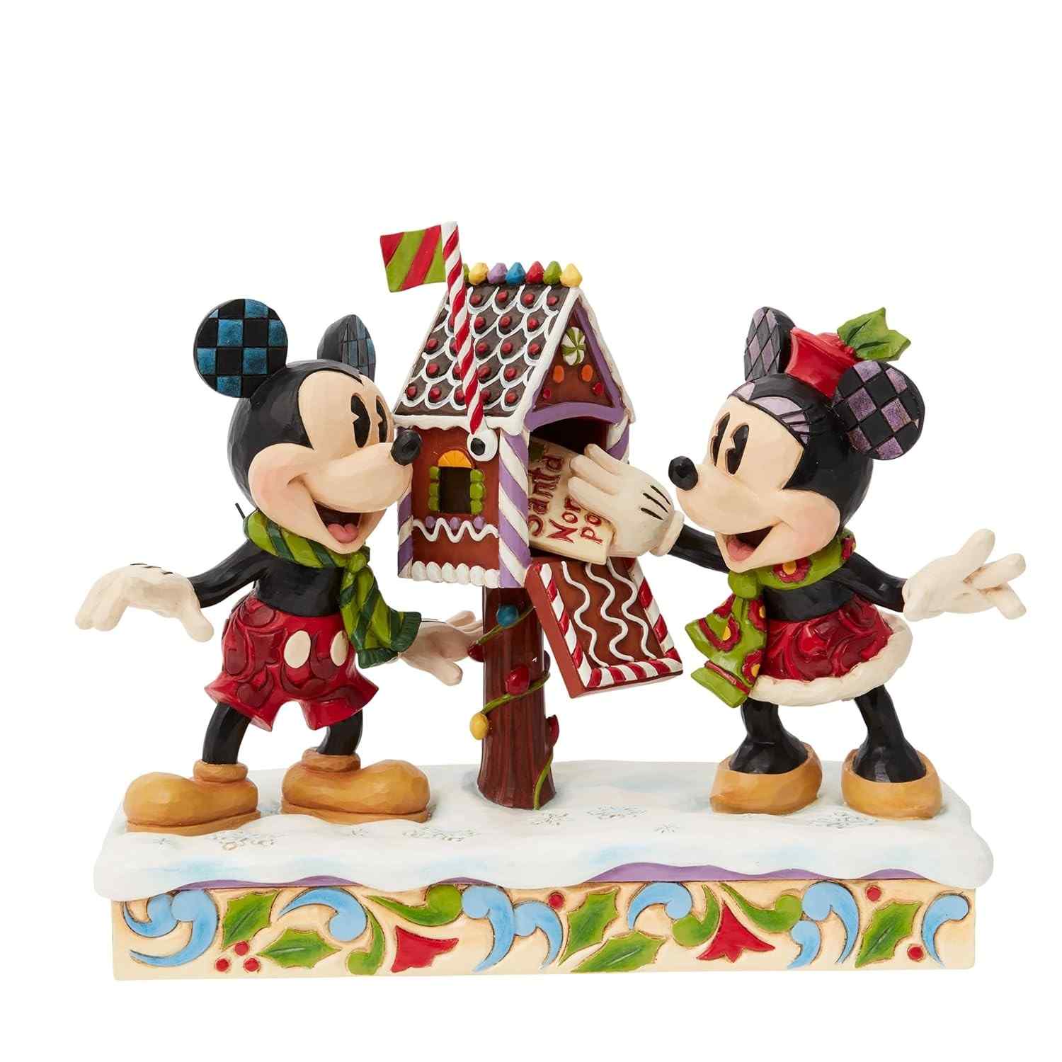 Estatueta Mickey e Minnie Disney Traditions Jim Shore - Decoração Encantadora para Casa