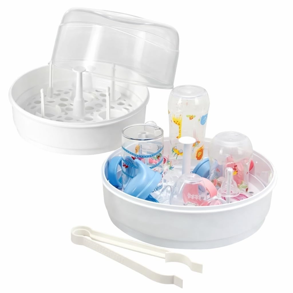 Esterilizador de Mamadeira para Micro-ondas 24x17.5cm - 4 Mamadeiras, Livre de BPA, 5 Minutos