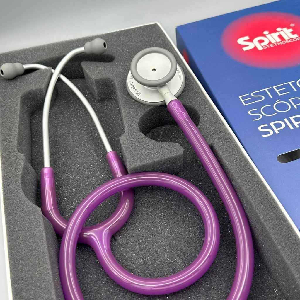 Estetoscópio Spirit MD Pro-Lite Violeta: Leveza e Precisão