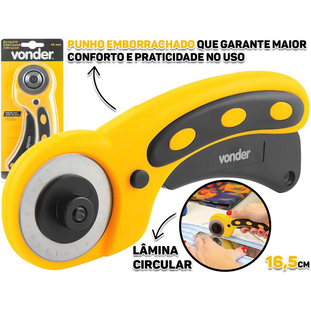 Estilete Circular 45mm Vonder: Cortes Precisos!