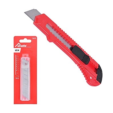 Estilete Retrátil 18mm: Kit Completo com 10 Lâminas