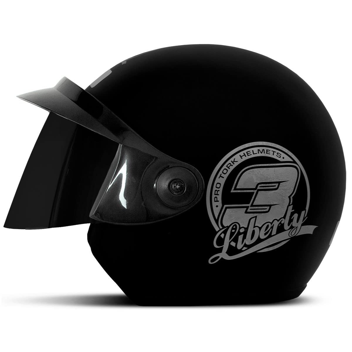 Capacete Aberto Pro Tork Liberty 3 Solid Preto Fosco - Segurança e Estilo para Sua Pilotagem