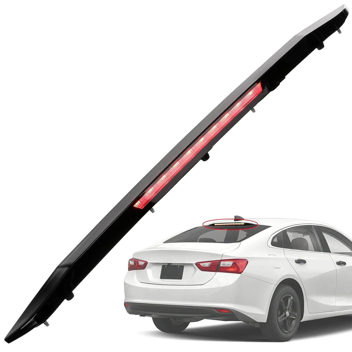 Terceira Luz de Freio LED para Chevy Malibu 2016-2025 | Segurança e Estilo Elevados