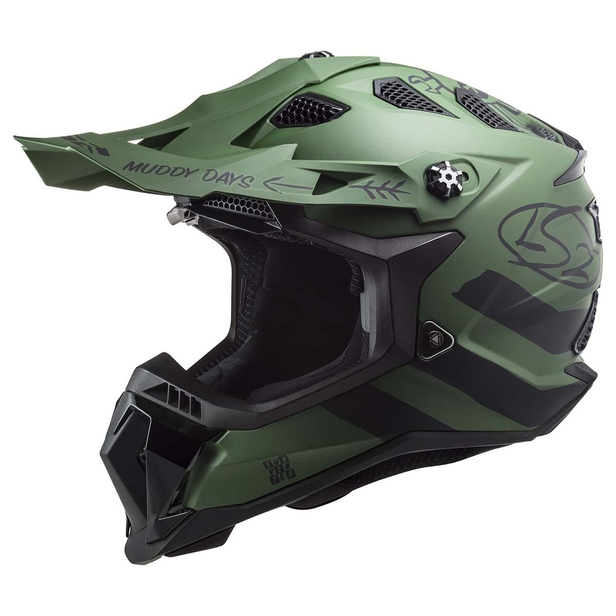 Capacete LS2 MX-Off Road Subverter Evo Verde Militar Fosco - Segurança e Estilo para suas Aventuras