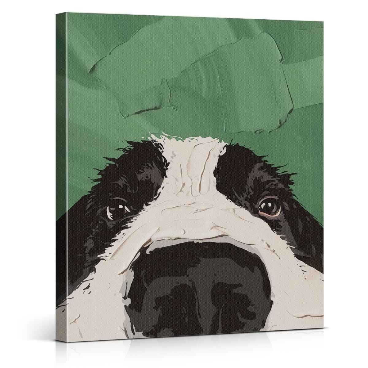 Arte de Parede Border Collie Green - Decoração Moderna com Estilo Canino