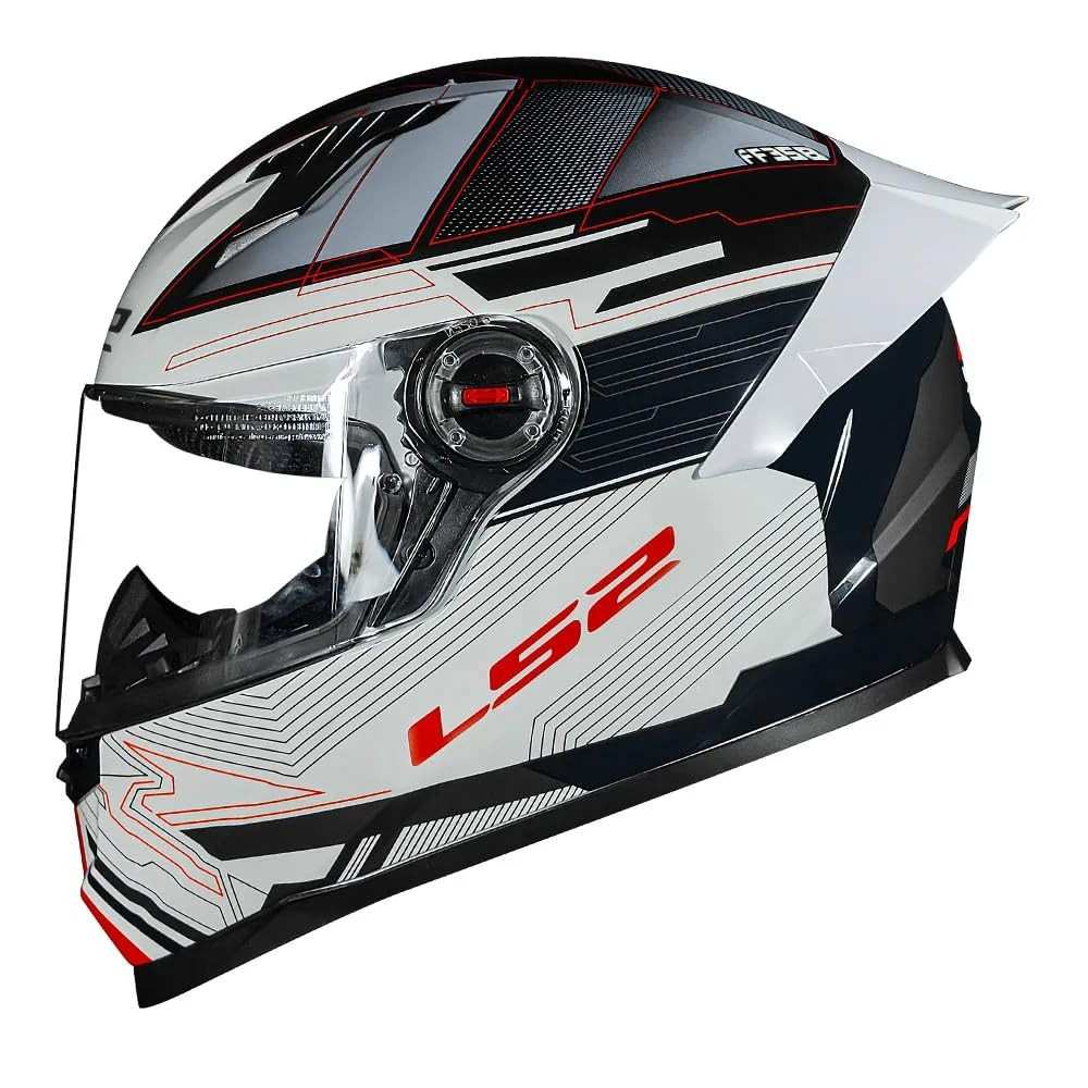 Capacete LS2 FF358 Classic S Digital Preto/Branco - Segurança e Estilo para Sua Pilotagem